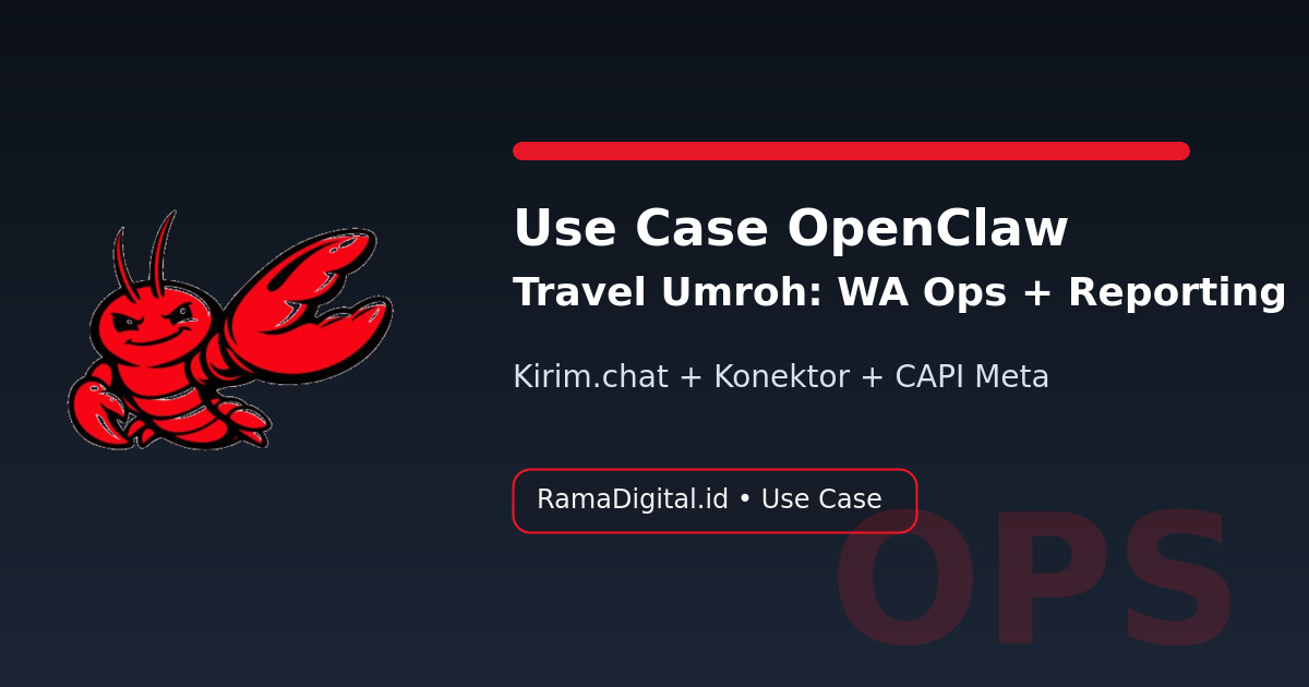 Use Case OpenClaw untuk Travel Umroh: Integrasi Kirim.chat + Konektor untuk Operasional & Laporan Otomatis