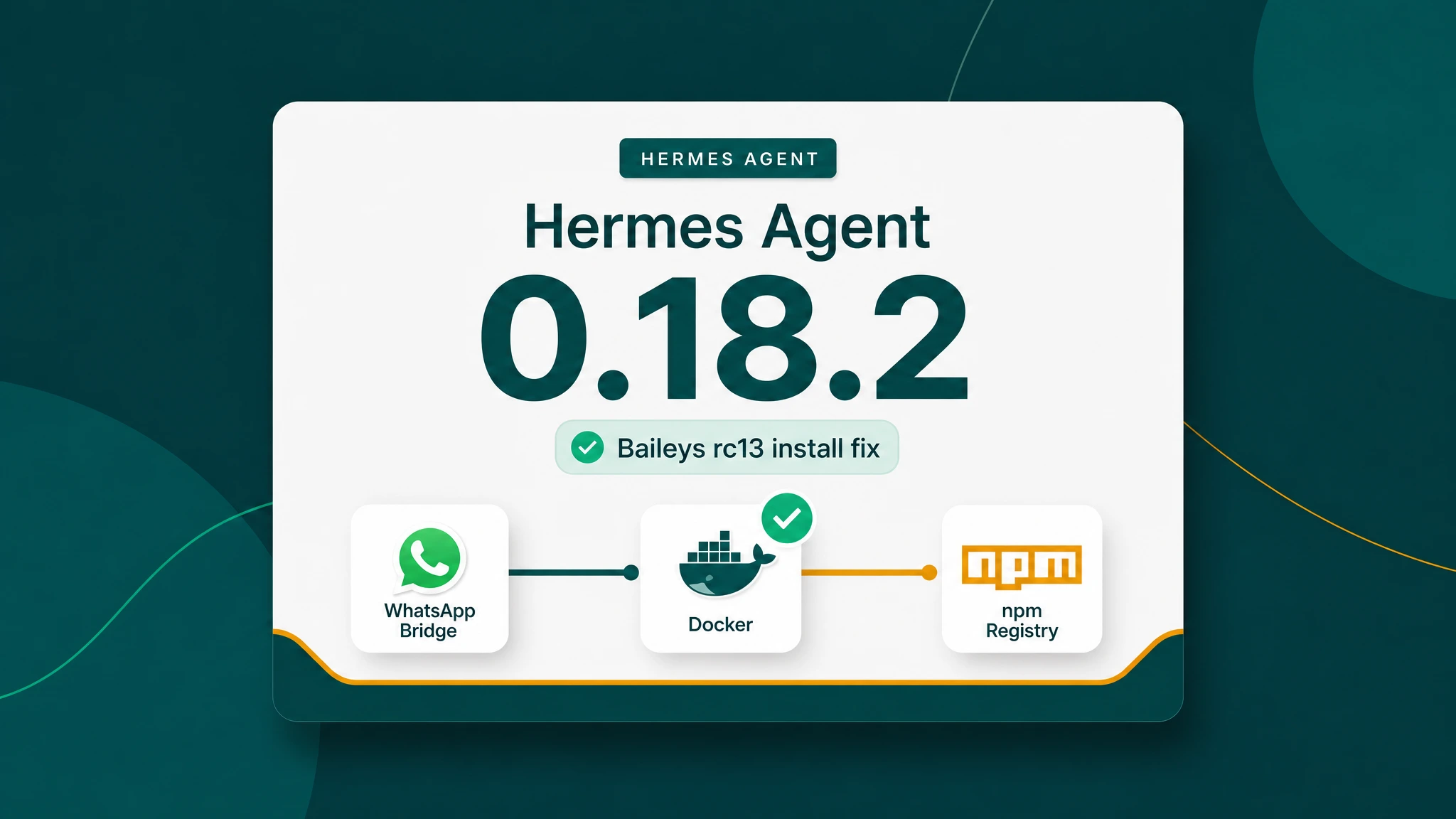 Hermes Agent 0.18.2: Patch Baileys untuk Install dan Docker Build